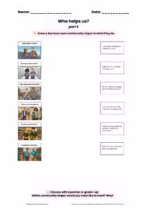 My community helpers free worksheet who helps us pt 2